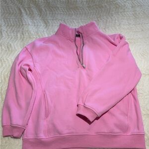 Pink Quarter-Zip Pullover